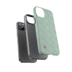 All over print Green pastel whirls iphone case