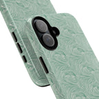 All over print Green pastel whirls iphone case