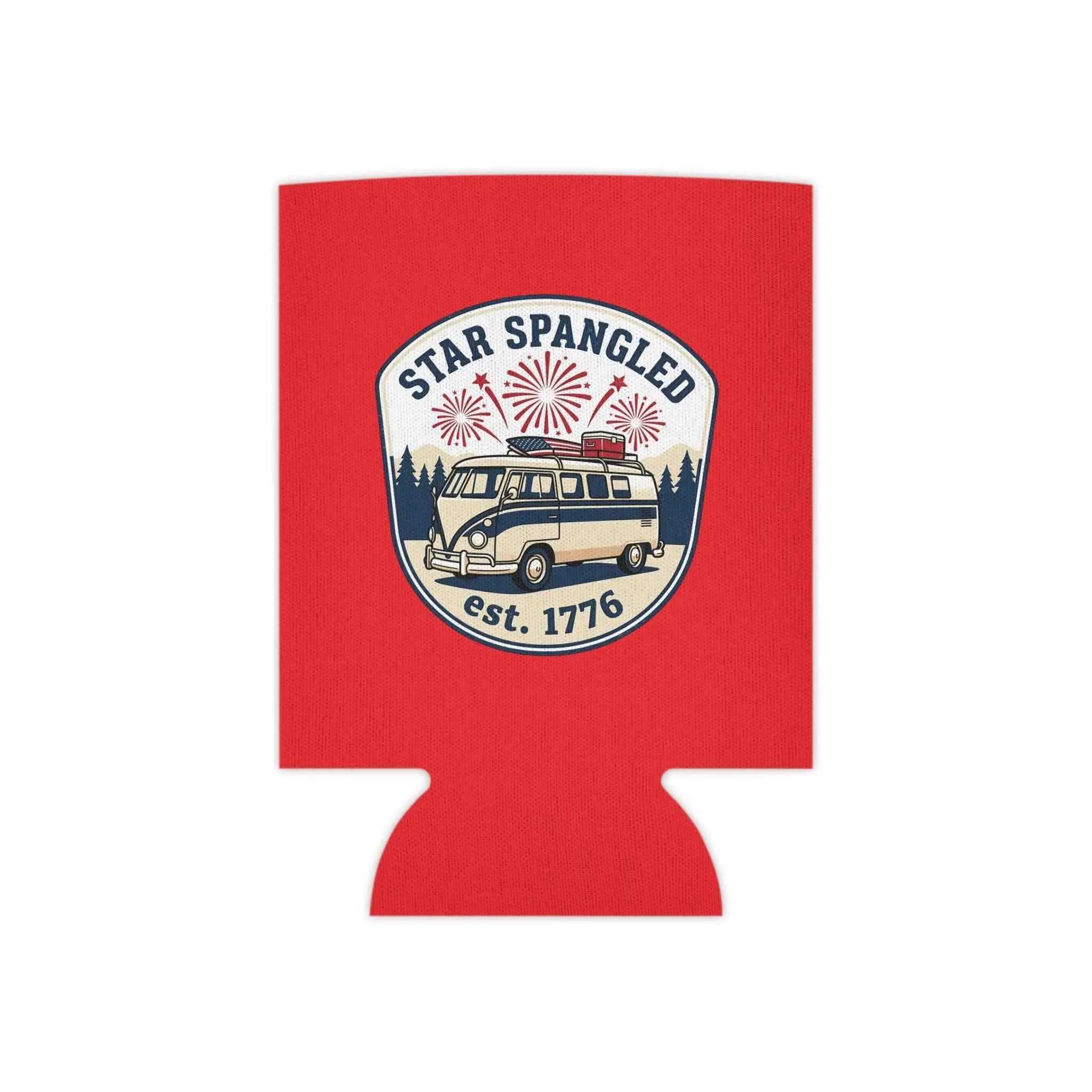 Star Spangled Van Can Koozie — Patriotic 1776 RV Beer Cooler