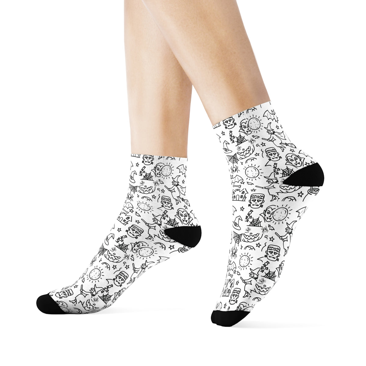 Halloween Doodle Crew Socks