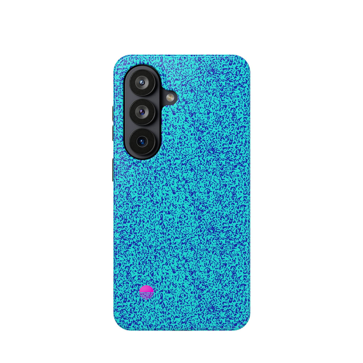 Android aqua blue leopard all over print phone case