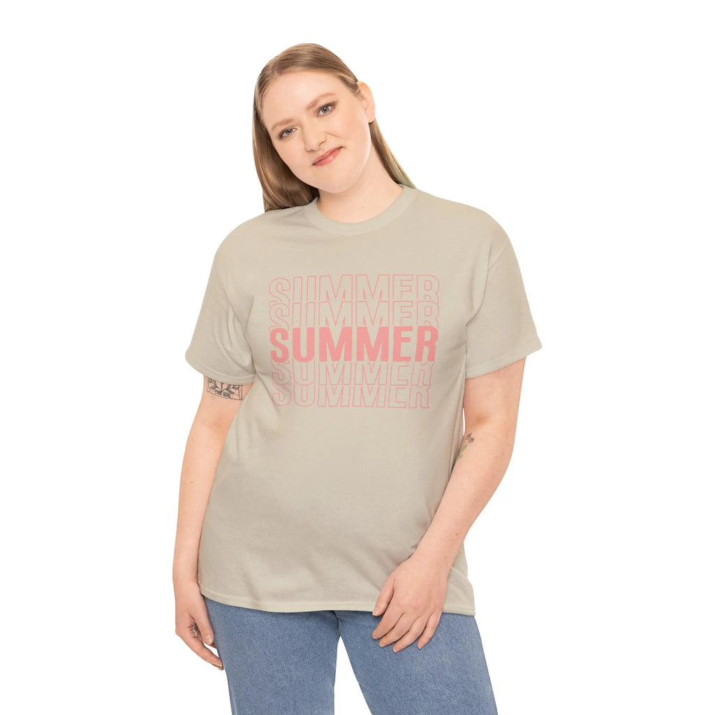 Pink "SUMMER" Graphic Tee — Summer Repeat Printify