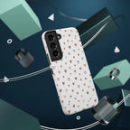 Heart Doodle Shockproof Phone Case — Cute Neutral Tiny Hearts Design Printify