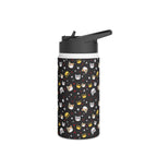Kawaii Cat Faces Stainless Steel Water Bottle Printify