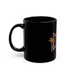 Take Me to the Beach Black Ceramic Mug — Tropical Palm Coffee Cup (11oz/15oz) Printify
