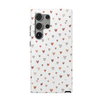 Heart Doodle Shockproof Phone Case — Cute Neutral Tiny Hearts Design Printify