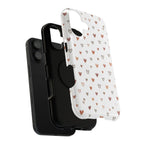 Heart Doodle Shockproof Phone Case — Cute Neutral Tiny Hearts Design Printify