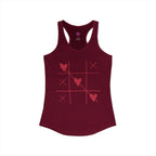 Heart Tic Tac Toe Women’s Racerback Tank — Cute Valentine’s Game Tee Printify