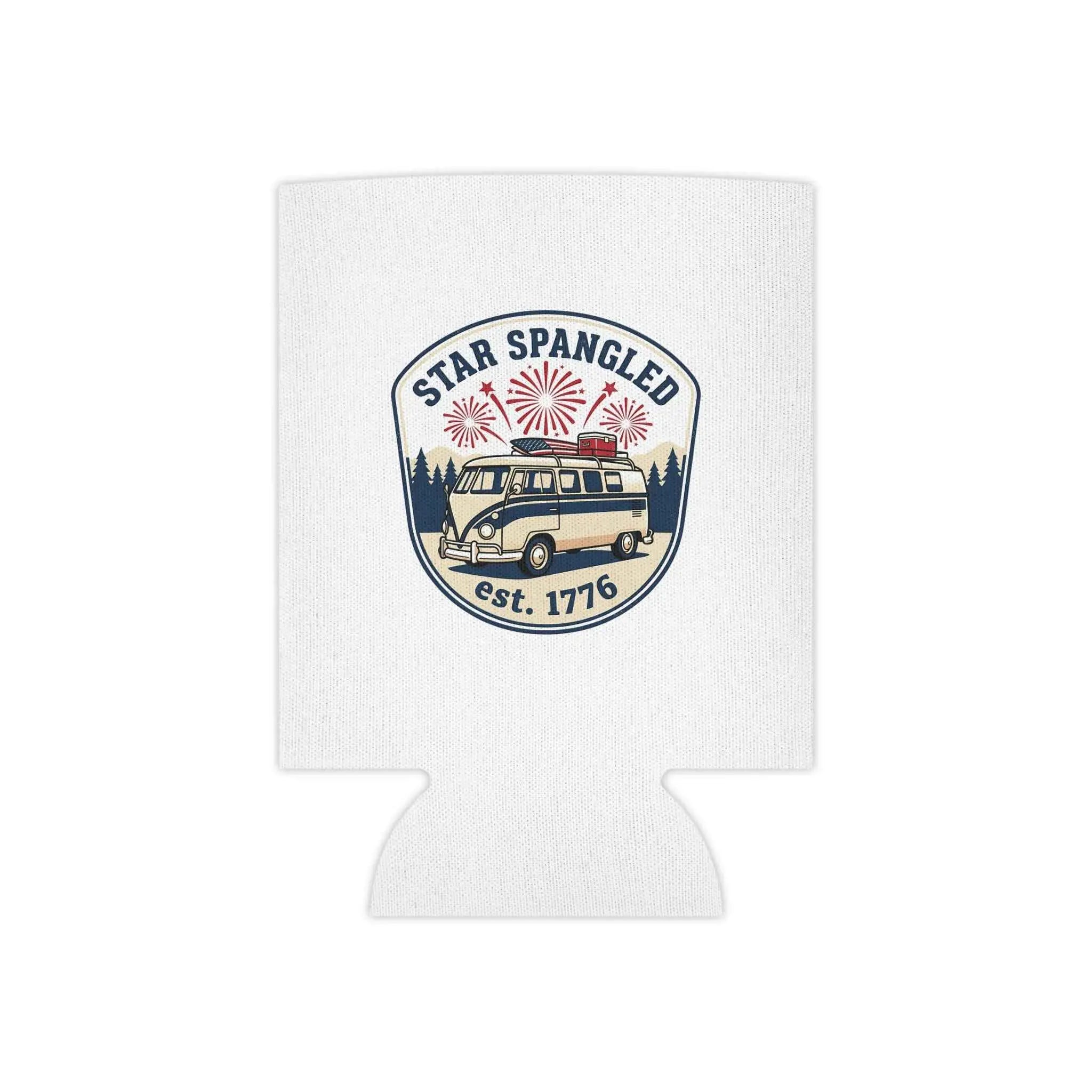 Star Spangled Van Can koozie — Patriotic 1776 RV Beer Cooler