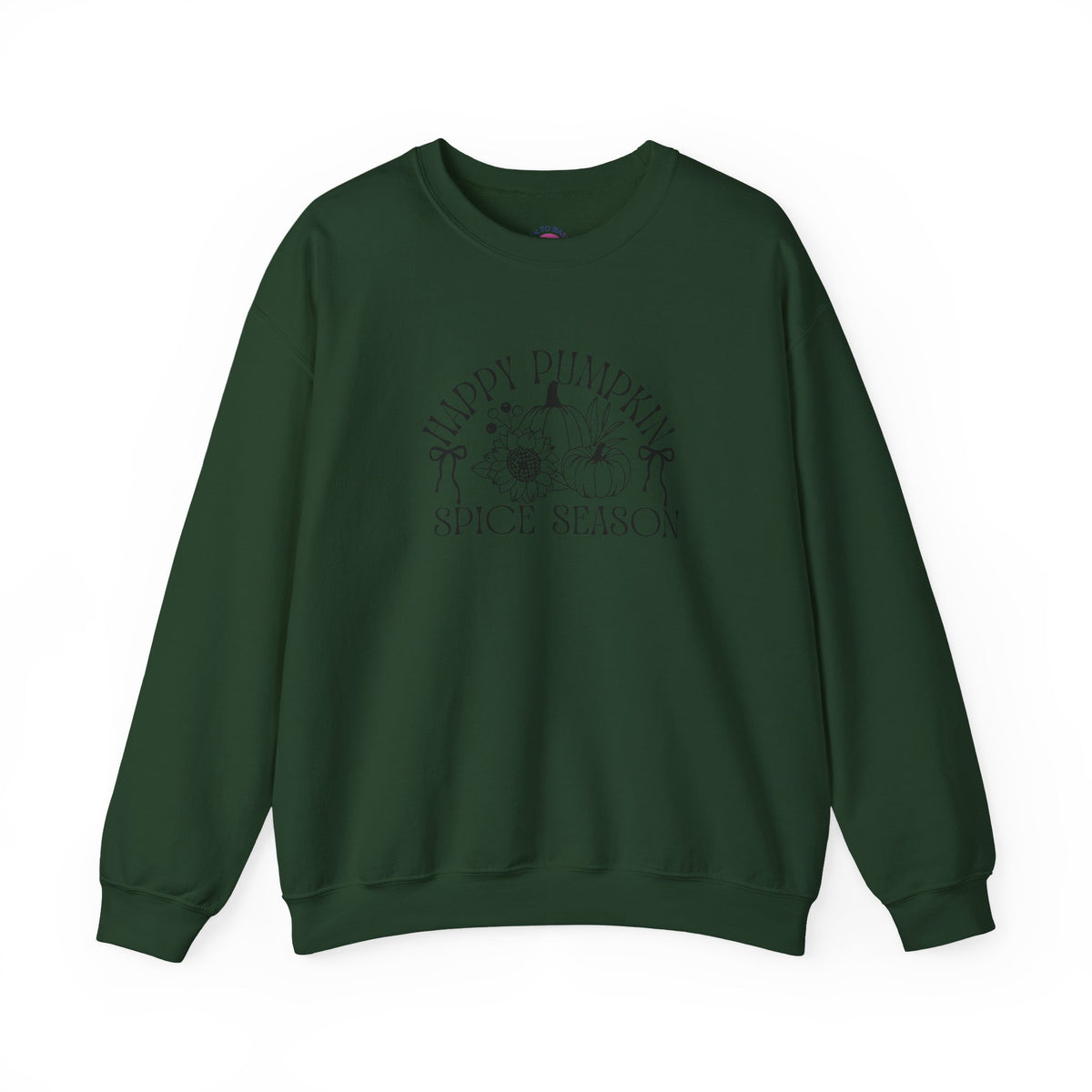 Fall Vibes Crewneck Sweatshirt — 'Happy Pumpkin' Spice Season Bonfires, Sweaters & Hayrides
