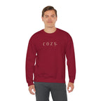 Cozy Crewneck Sweatshirt — Minimal 'COZY.' Soft White Pullover