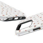 Heart Doodle Shockproof Phone Case — Cute Neutral Tiny Hearts Design Printify