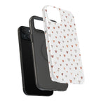 Heart Doodle Shockproof Phone Case — Cute Neutral Tiny Hearts Design Printify