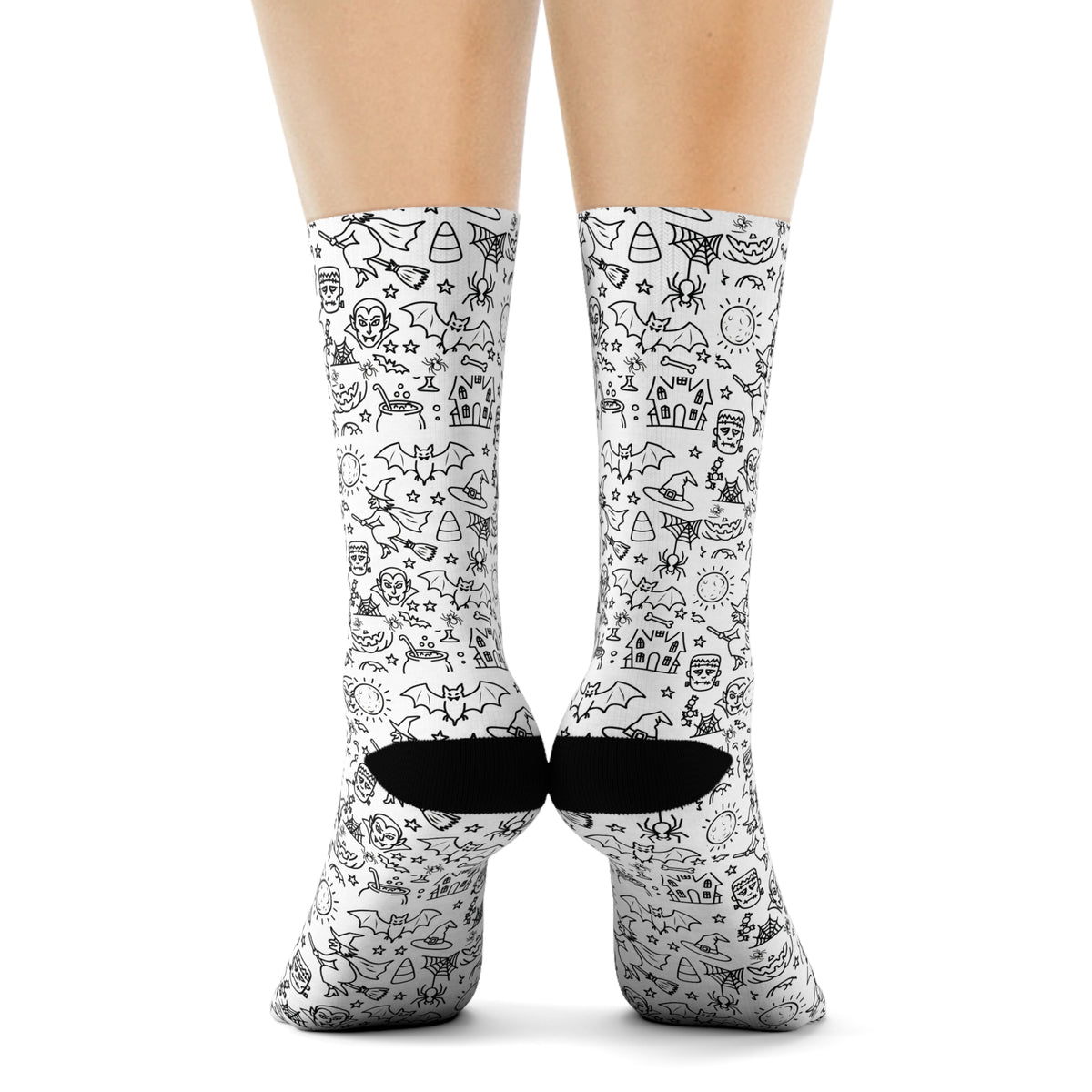 Halloween Doodle Crew Socks