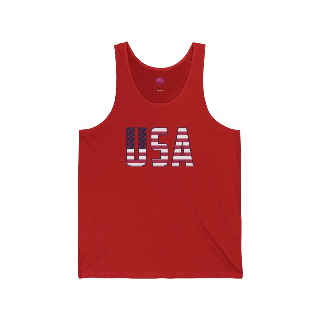 American Flag Tank Top — USA Patriotic 4th of July Graphic Tank Printify
