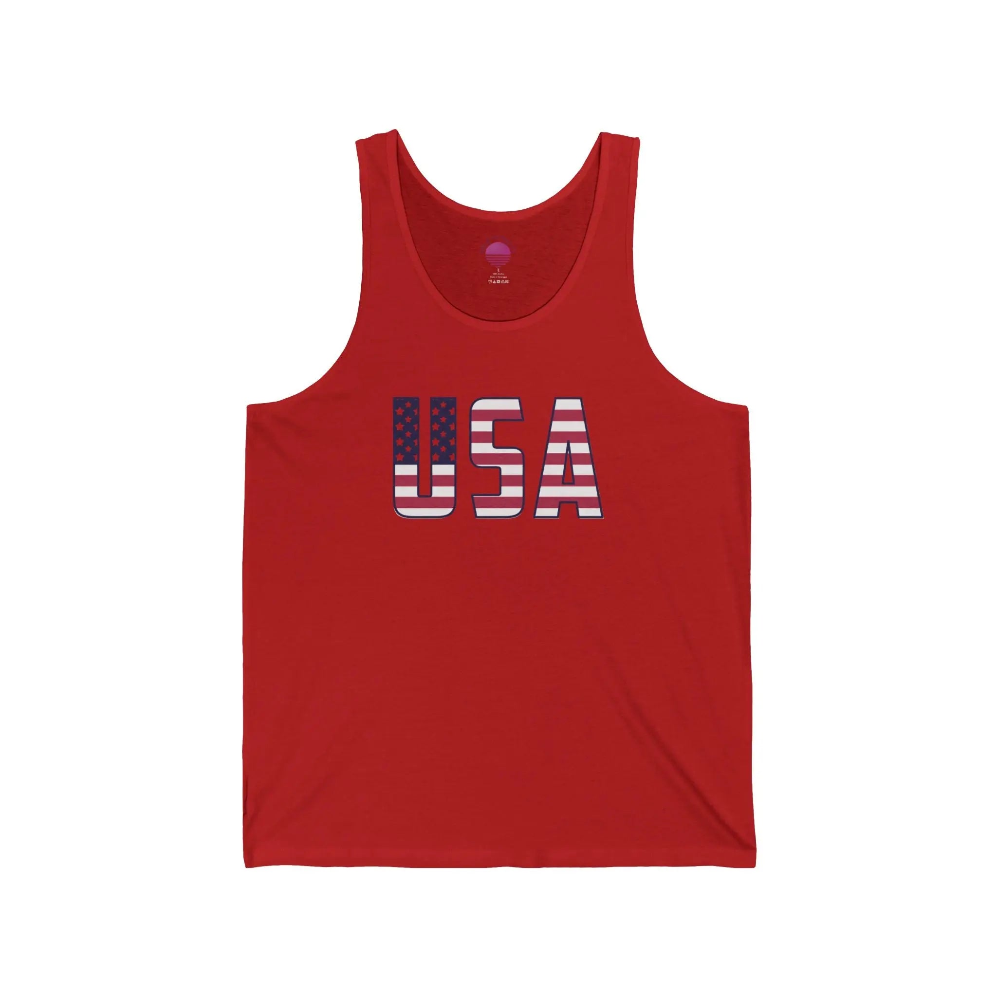 American Flag Tank Top — USA Patriotic 4th of July Graphic Tank Printify