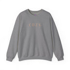 Cozy Crewneck Sweatshirt — Minimal 'COZY.' Soft White Pullover