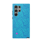 Android aqua blue leopard all over print phone case