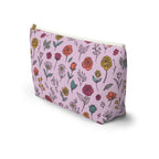Floral Doodle Accessory Pouch — T‑Bottom Makeup & Travel Organizer Printify