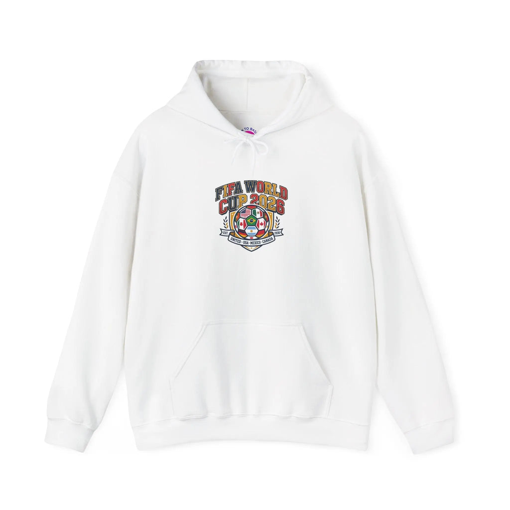 World Cup Patch Hoodie | soccer watch party, match-day outfit Printify