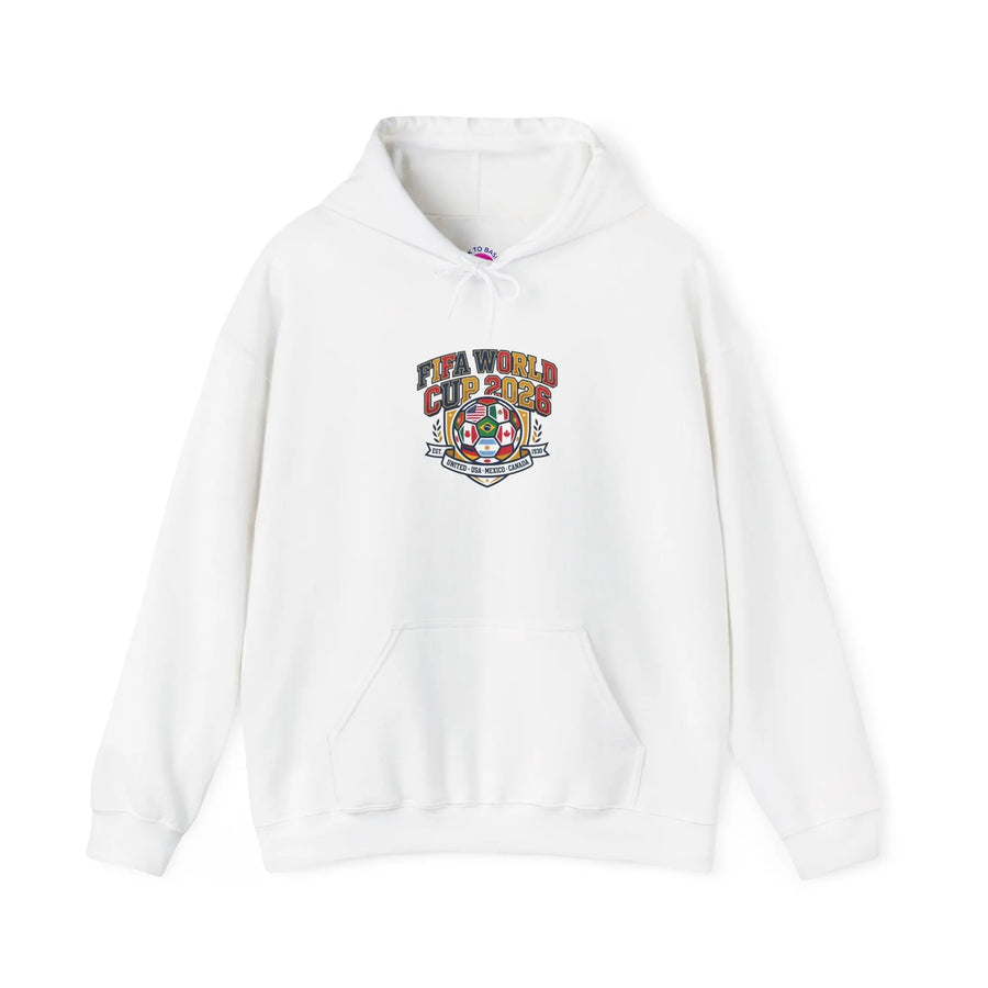 World Cup Patch Hoodie | soccer watch party, match-day outfit Printify