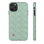 All over print Green pastel whirls iphone case