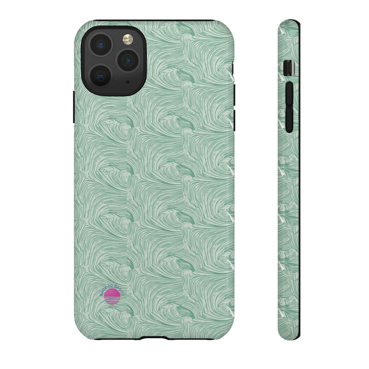 All over print Green pastel whirls iphone case
