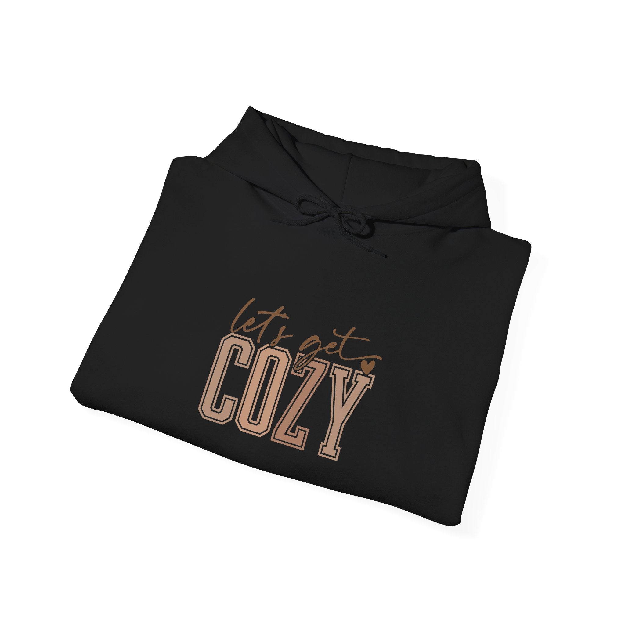 Let’s Get Cozy Hoodie with “Tis the Season to Be Cozy” on the back Soft Holiday Pullover
