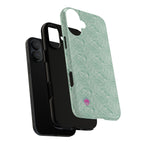 All over print Green pastel whirls iphone case