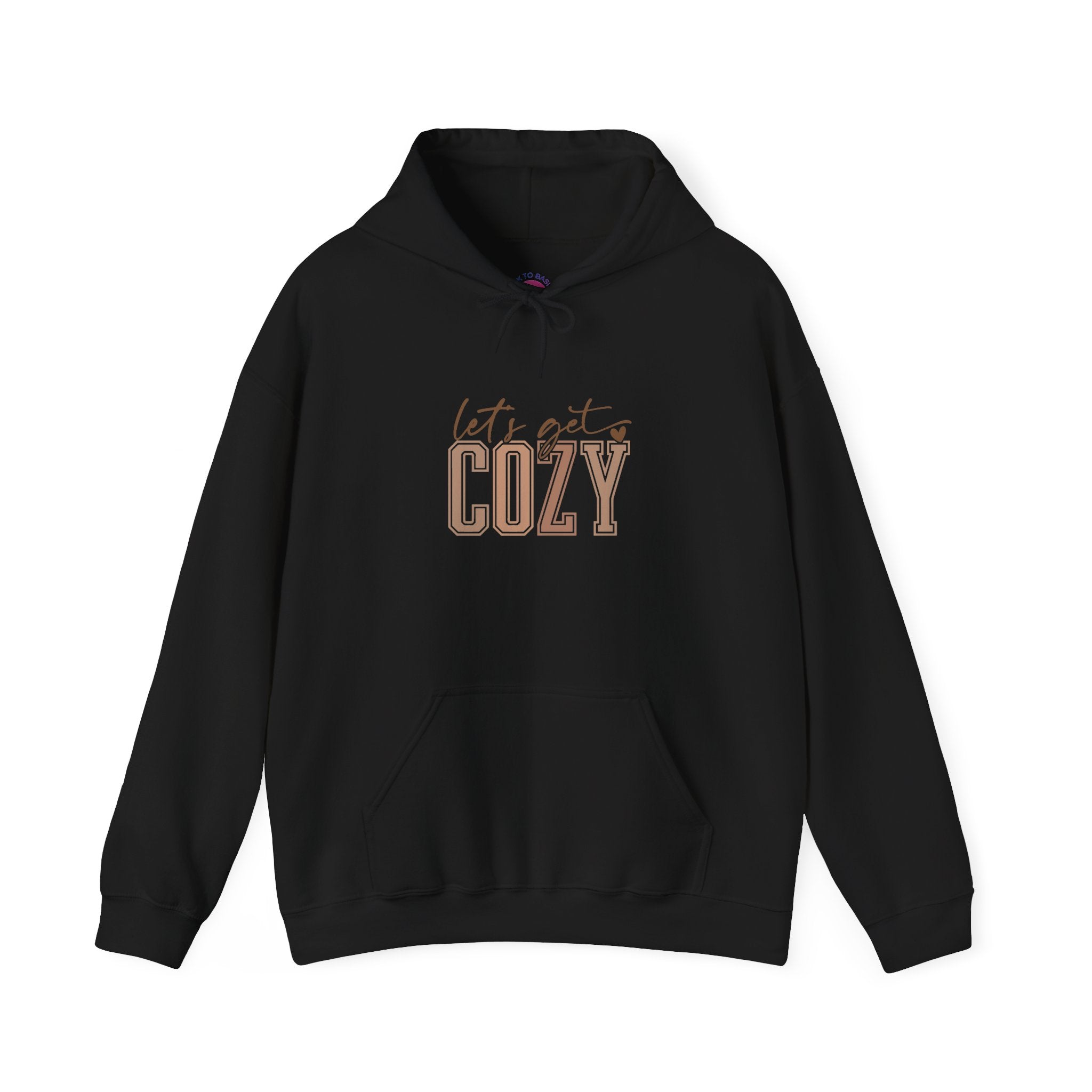 Let’s Get Cozy Hoodie with “Tis the Season to Be Cozy” on the back Soft Holiday Pullover