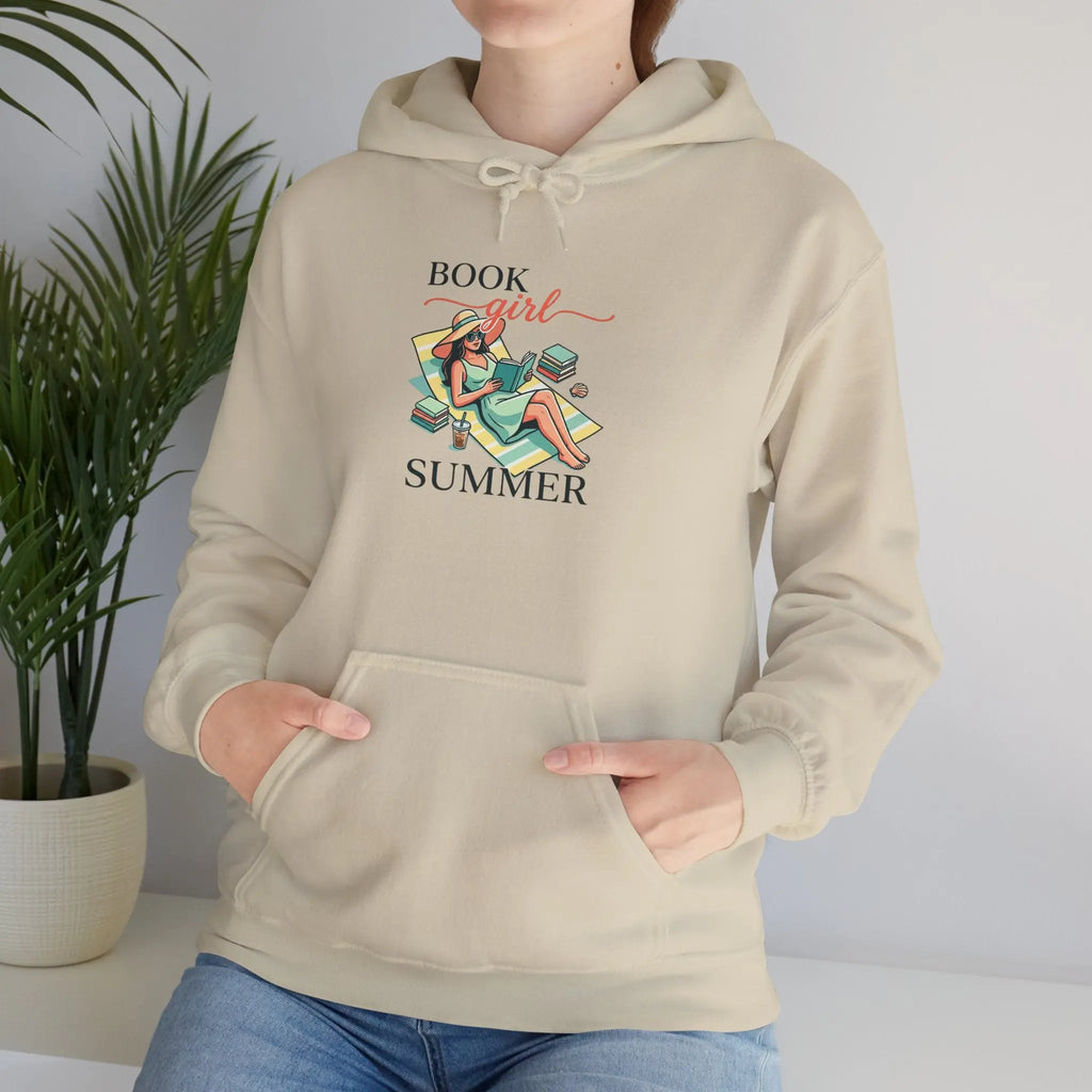 Book Girl Summer Hoodie | BookTok, Reading, Beach Reads, Bookish Summer Aesthetic Printify