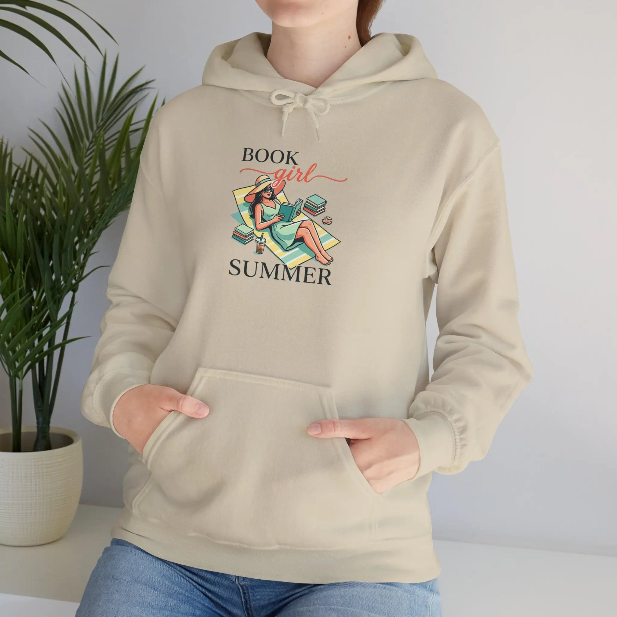 Book Girl Summer Hoodie | BookTok, Reading, Beach Reads, Bookish Summer Aesthetic Printify