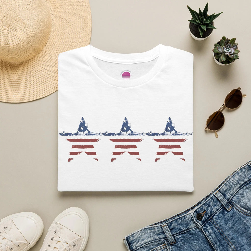 Patriotic Star Stripe T-Shirt — American Flag Stars & Stripes Tee Printify