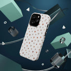 Heart Doodle Shockproof Phone Case — Cute Neutral Tiny Hearts Design Printify