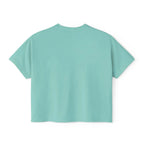 Cute Cosmic Cat Boxy Tee — Women's Graphic T-Shirt Printify