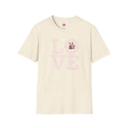 Love Panda T-Shirt — Cute Panda Holding Heart Graphic Tee Printify