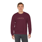 Cozy Crewneck Sweatshirt — Minimal 'COZY.' Soft White Pullover