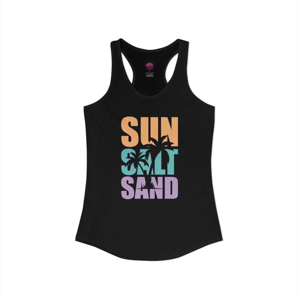 Sun, Salt, and Sand Women's Racerback Tank – Summer Beach Tank Top Printify