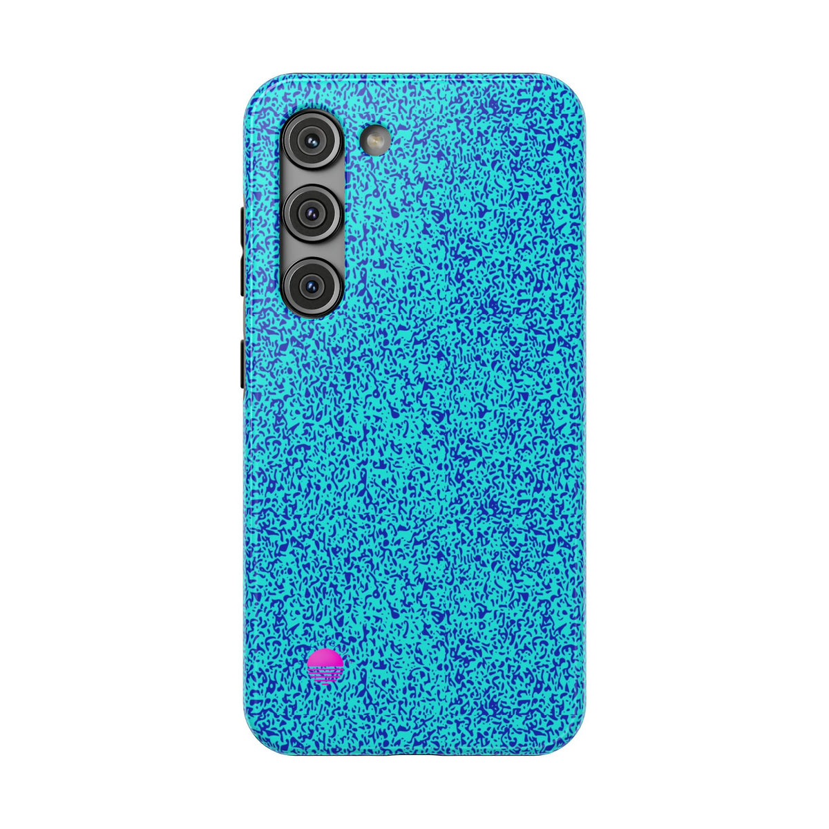 Android aqua blue leopard all over print phone case