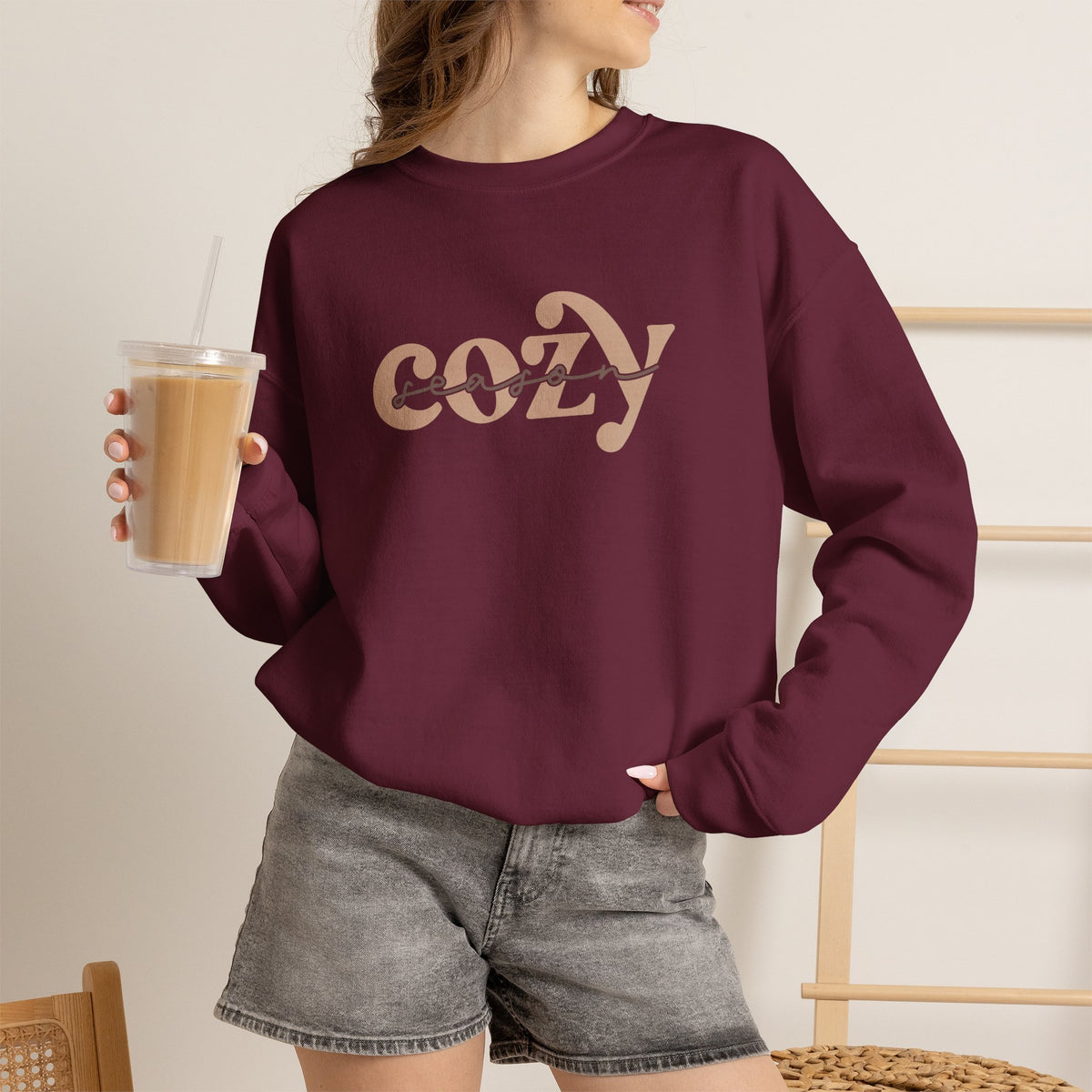 Cozy Season Crewneck and Sweatpants (embroidered) Bundle!