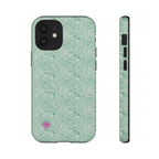 All over print Green pastel whirls iphone case