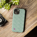 All over print Green pastel whirls iphone case