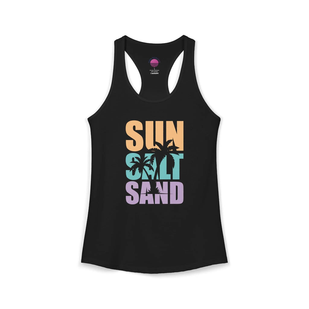 Sun, Salt, and Sand Women's Racerback Tank – Summer Beach Tank Top Printify