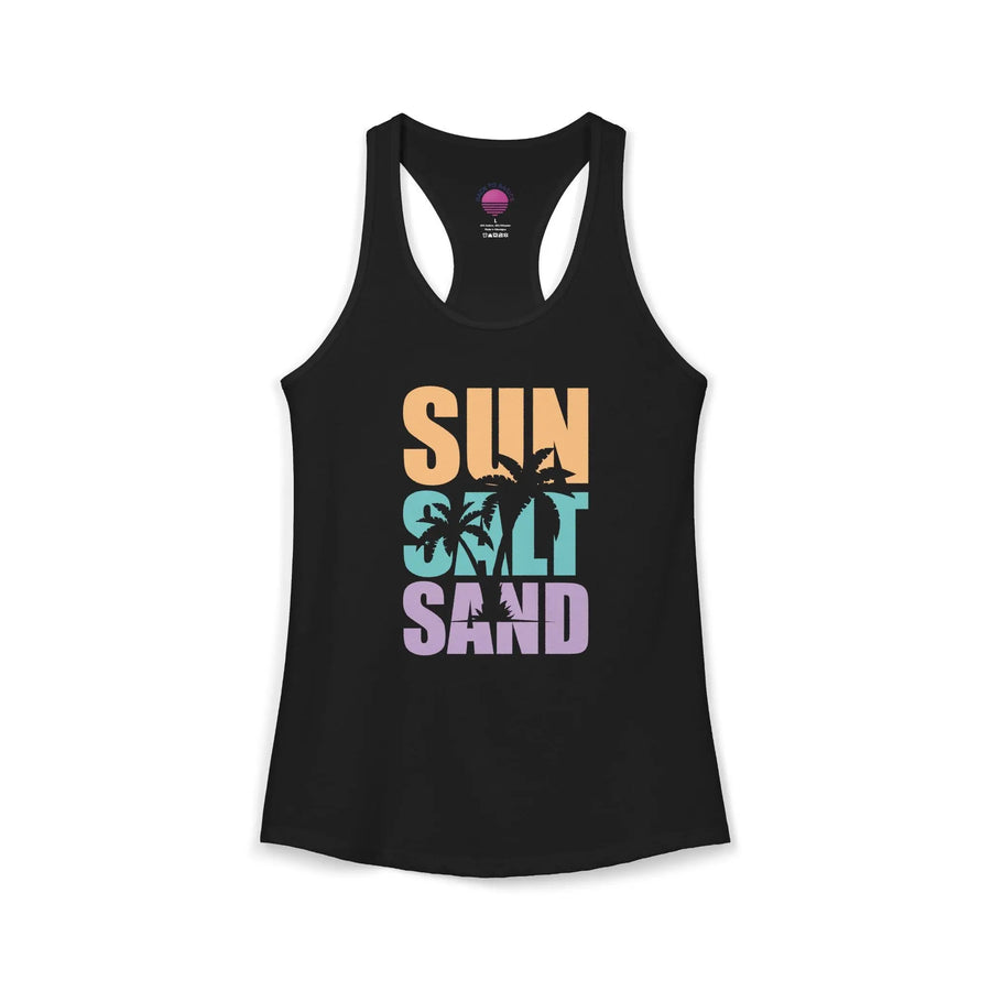 Sun, Salt and Sand Women's Racerback Tank – Summer Beach Tank Top Printify