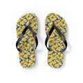 Yellow Daisy Flip Flops – Floral Beach Sandals Printify