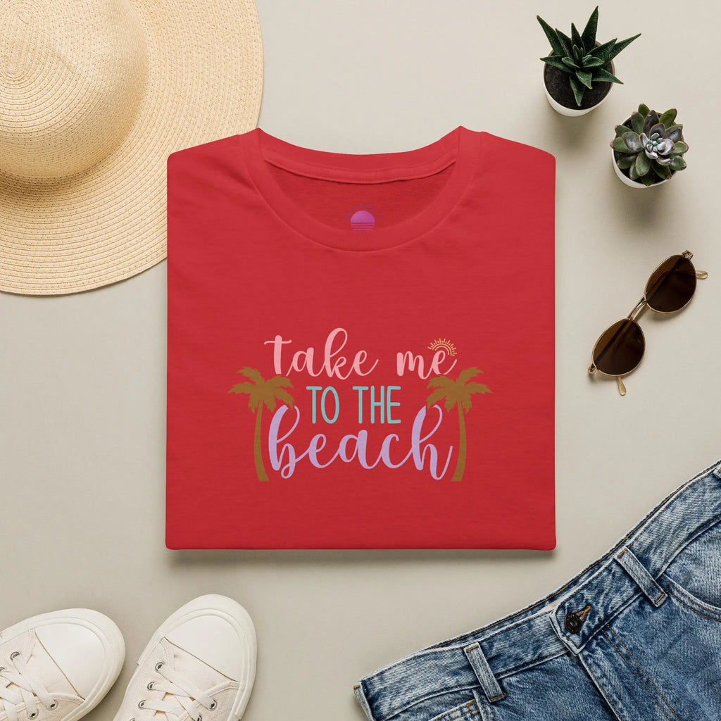 Take Me to the Beach Pastel Palm T-Shirt Printify