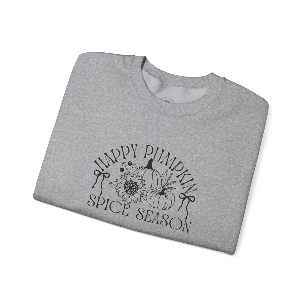 Fall Vibes Crewneck Sweatshirt — 'Happy Pumpkin' Spice Season Bonfires, Sweaters & Hayrides