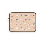 Beach Pattern Laptop Sleeve — Sunglasses, Beach Balls & Clouds Design