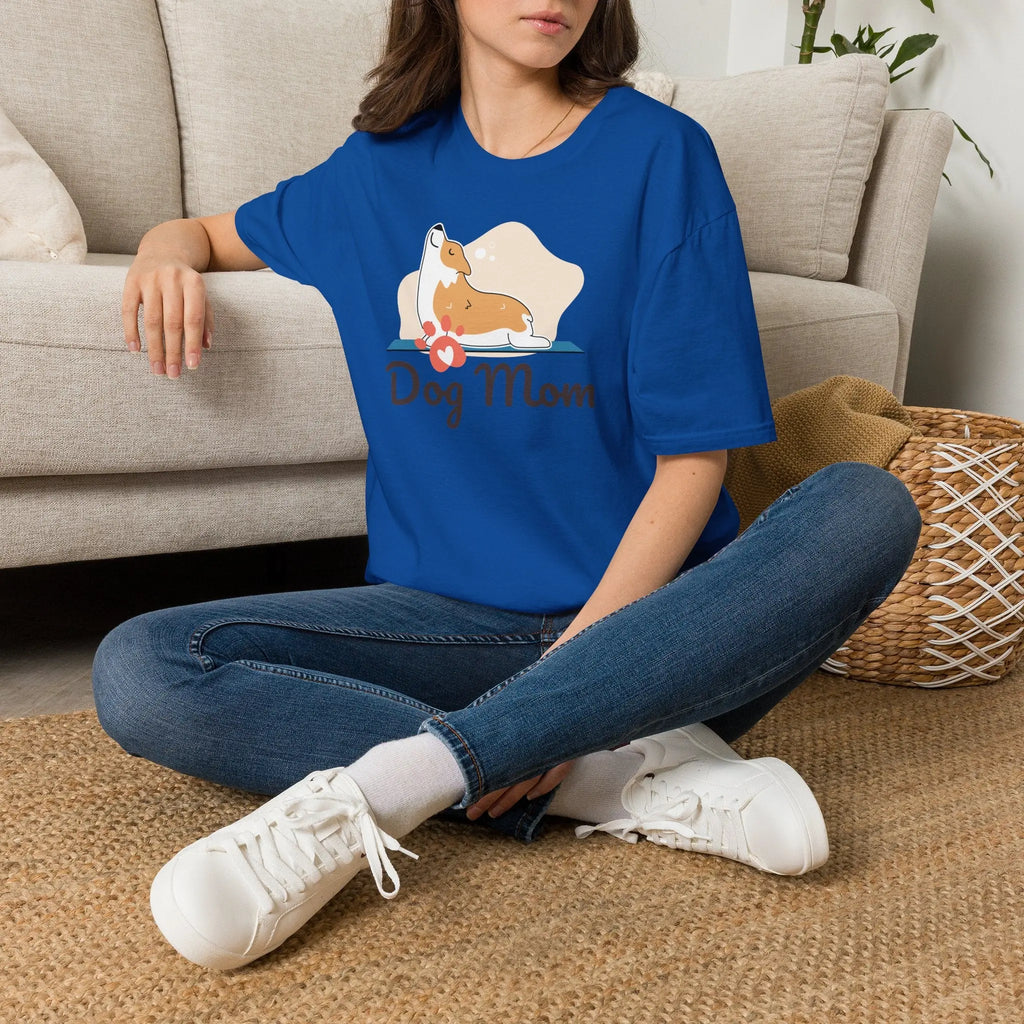 Dog Mom T-Shirt — Colorful Paw Print Tee for Pet Lovers Printify