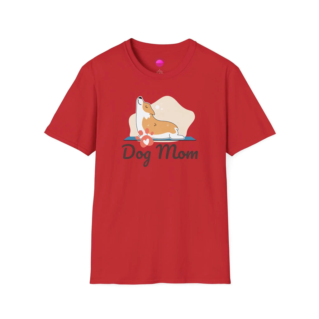 Dog Mom T-Shirt — Colorful Paw Print Tee for Pet Lovers Printify